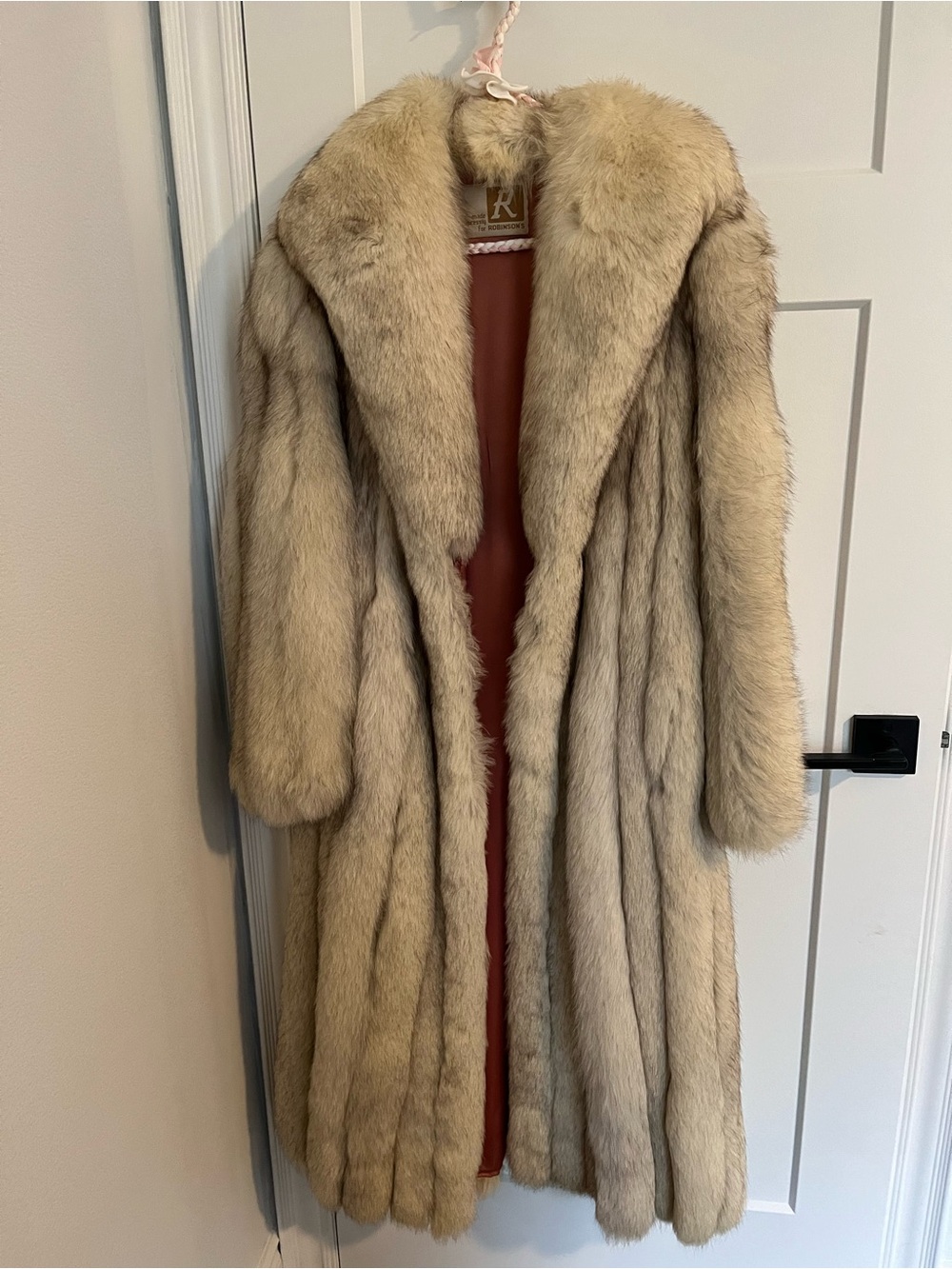 Vintage full length fox fur coat